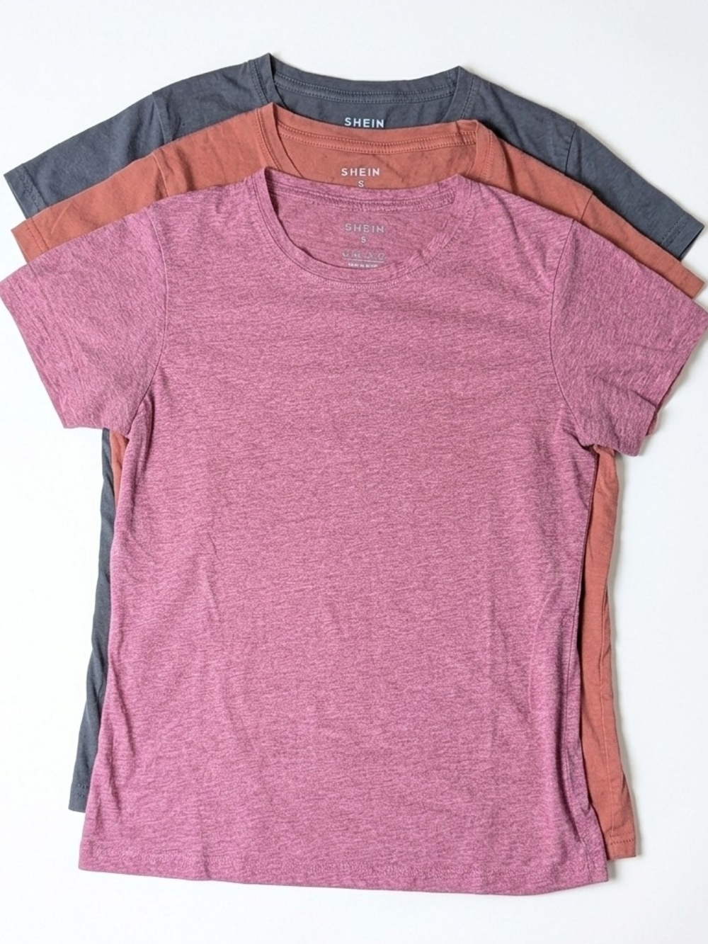 SHEIN Basic Short Sleeve Athletic Tee Bundle | Set of 3
